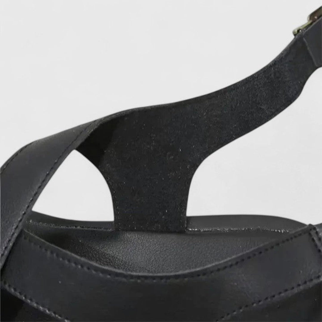 Women's Orthopedic Crossover-Strap Ankle-Buckle Flat Sandals