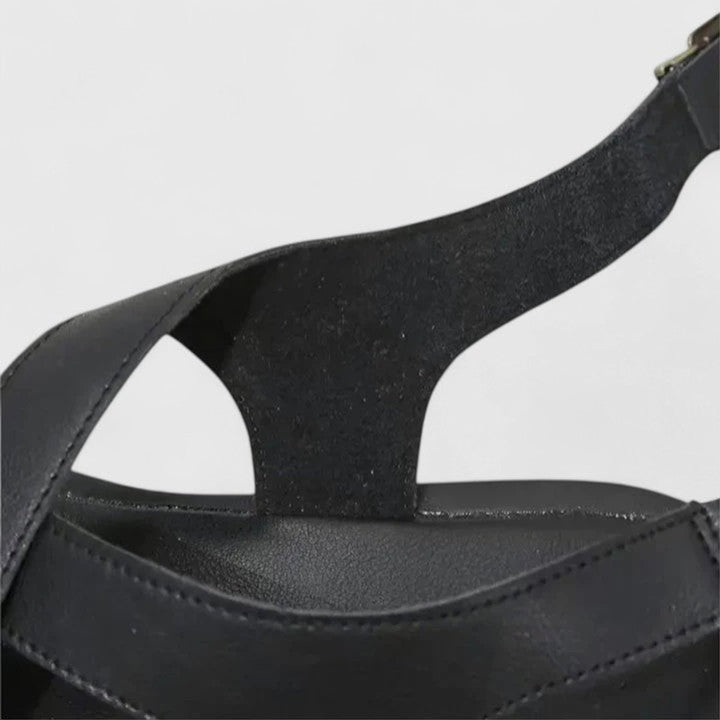 Women's Orthopedic Crossover-Strap Ankle-Buckle Flat Sandals