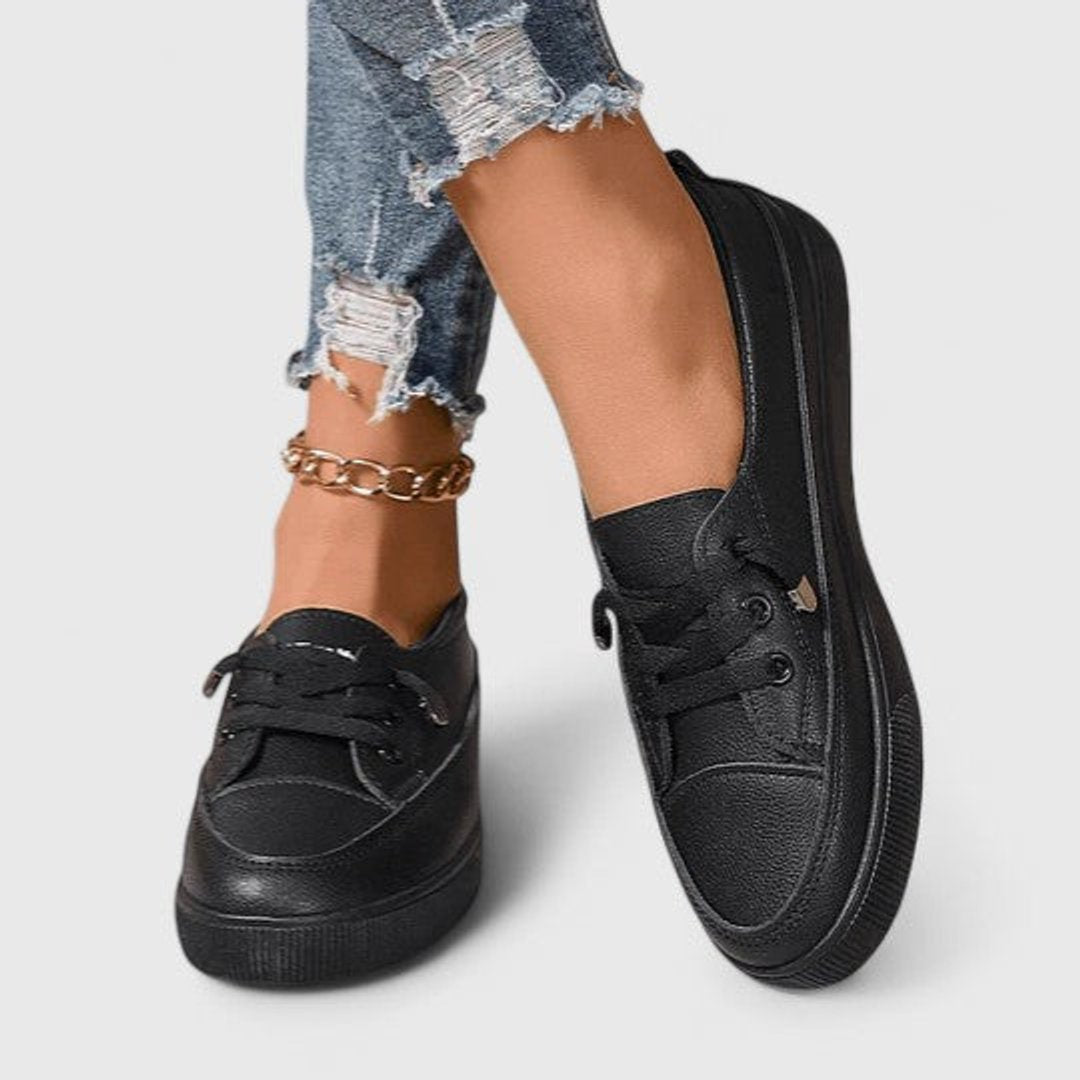 Women's Orthopedic Cushioned Lace-Up Platform Sneakers
