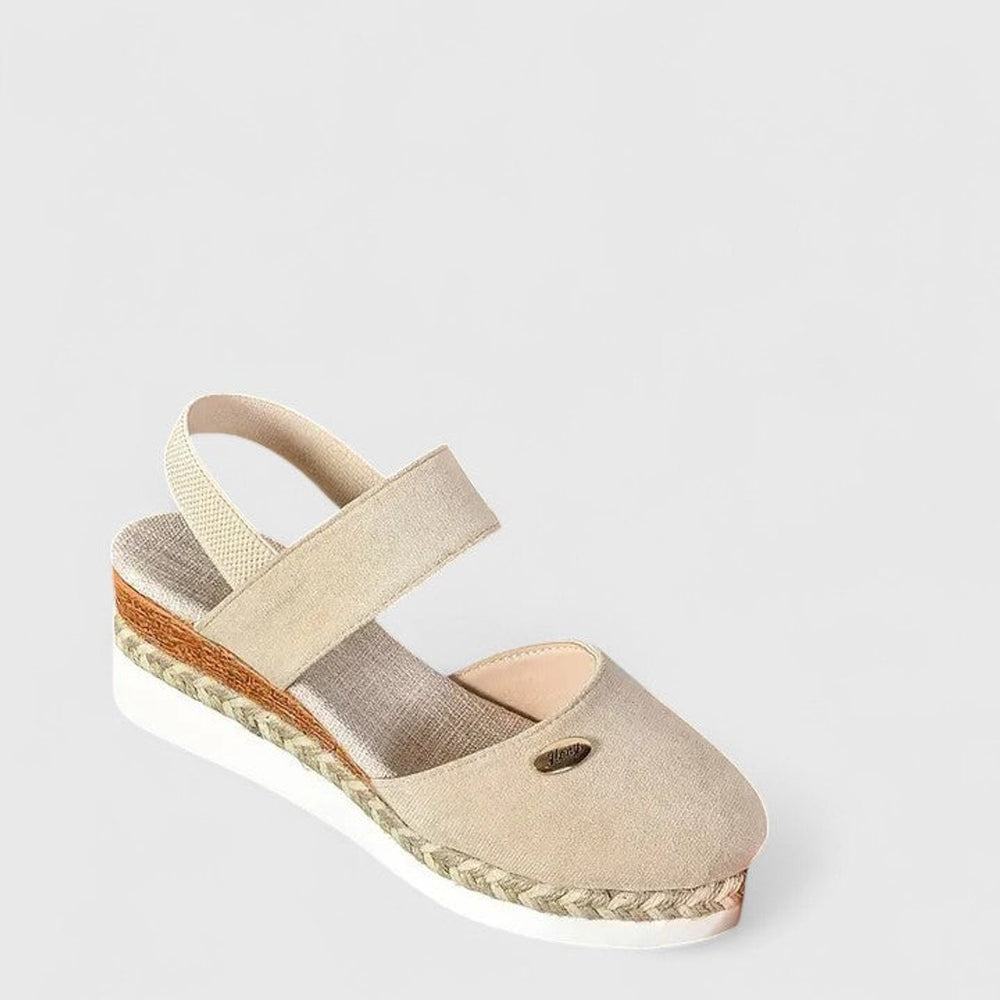 Women's Orthopedic Elastic-Strap Espadrille Wedge Sandals