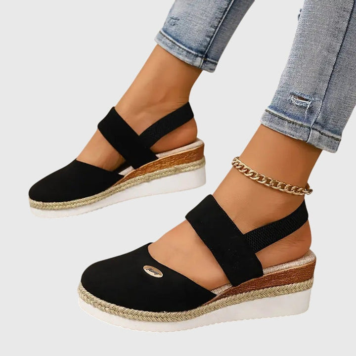 Women's Orthopedic Espadrille Wedge Slingback Sandals