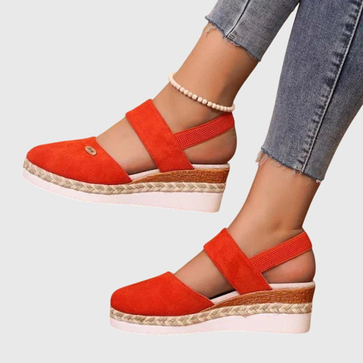 Women's Orthopedic Espadrille Wedge Slingback Sandals