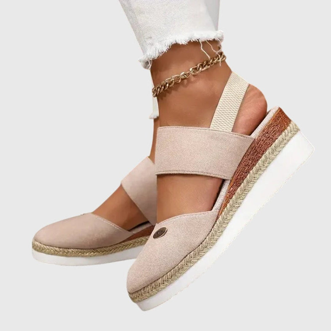 Women's Orthopedic Espadrille Wedge Slingback Sandals
