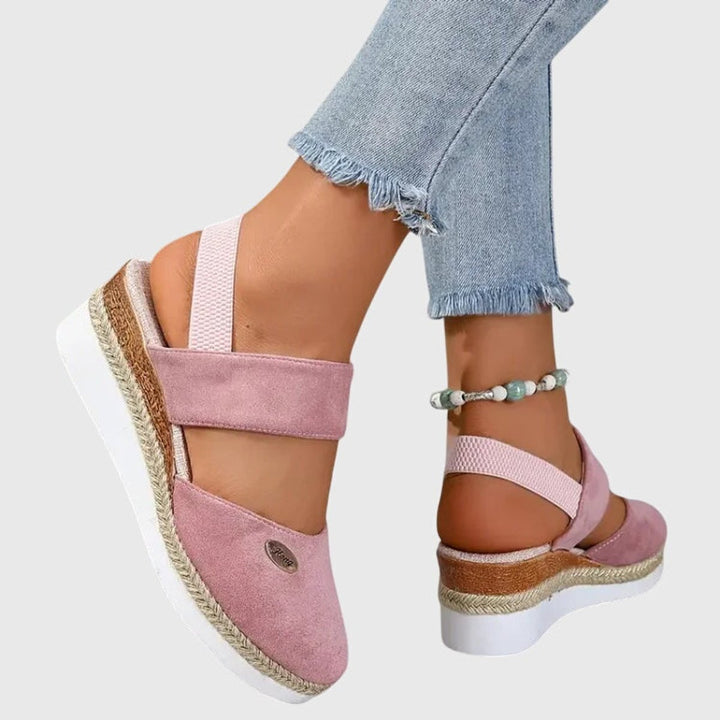 Women's Orthopedic Espadrille Wedge Slingback Sandals