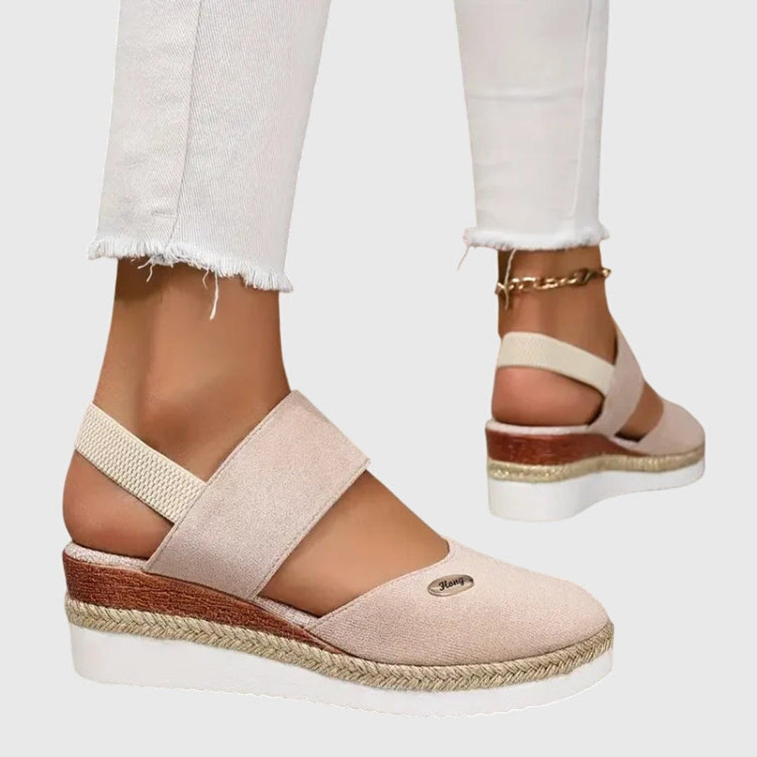 Women's Orthopedic Espadrille Wedge Slingback Sandals
