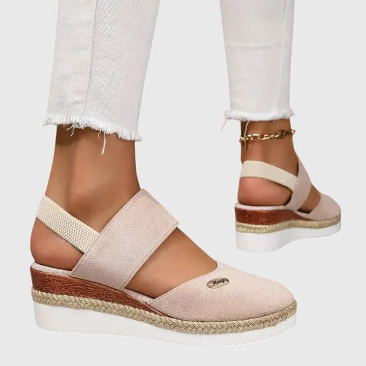 Women's Orthopedic Espadrille Wedge Slingback Sandals