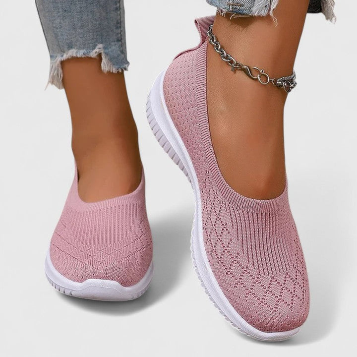 Women's Orthopedic Knit Slip-On Sneaker Flats - Pink