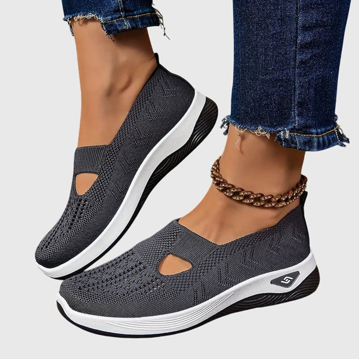 Women's Orthopedic Knit Slip-On Sneakers Breathable Walking Shoes