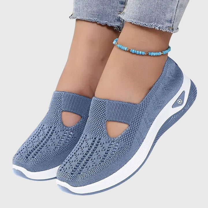 Women's Orthopedic Knit Slip-On Sneakers Breathable Walking Shoes