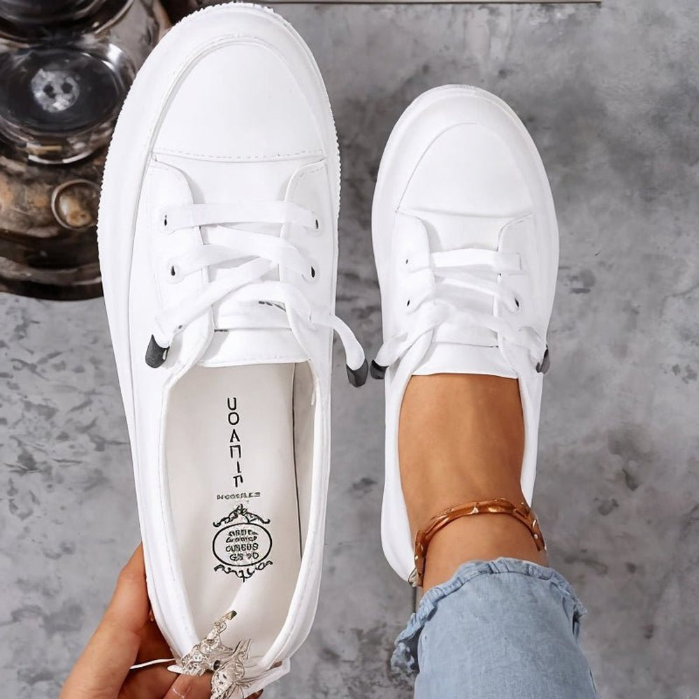 Women's Orthopedic Lace-Up Arch-Support Casual Sneakers - White