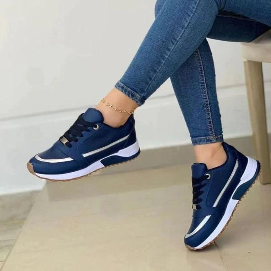 Women's Orthopedic Lace-Up Cushioned Platform Sneakers