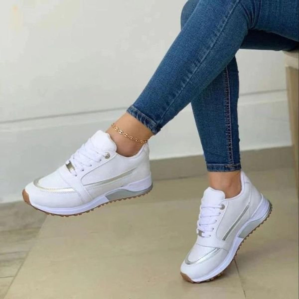 Women's Orthopedic Lace-Up Cushioned Platform Sneakers