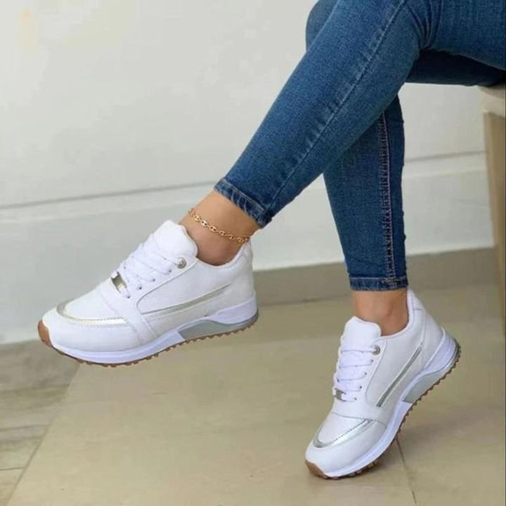 Women's Orthopedic Lace-Up Cushioned Platform Sneakers