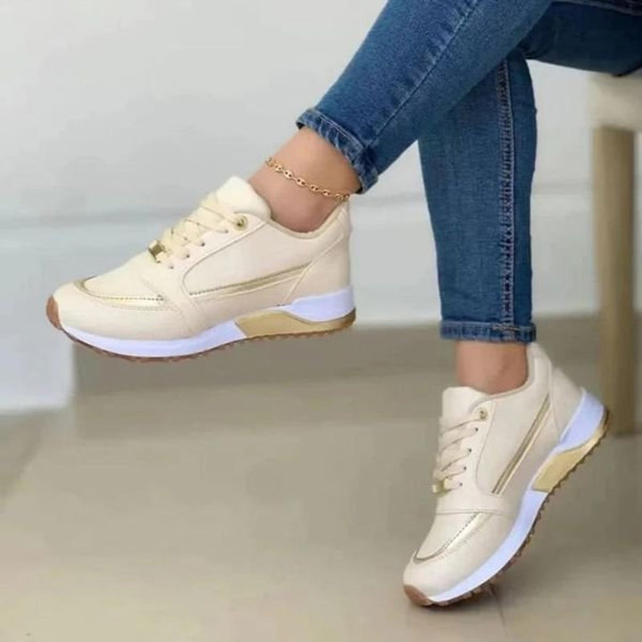 Women's Orthopedic Lace-Up Cushioned Platform Sneakers