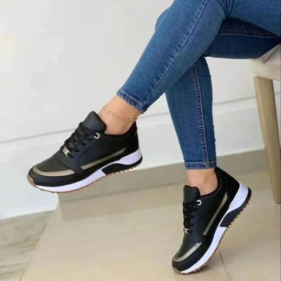 Women's Orthopedic Lace-Up Cushioned Platform Sneakers