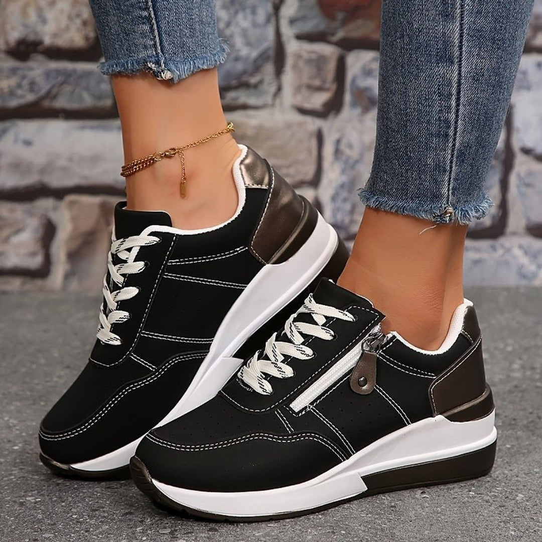 Women's Orthopedic Low-Cut Lace-Up Cushioned Walking Sneakers
