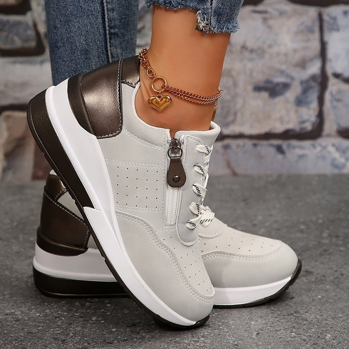 Women's Orthopedic Low-Cut Lace-Up Cushioned Walking Sneakers