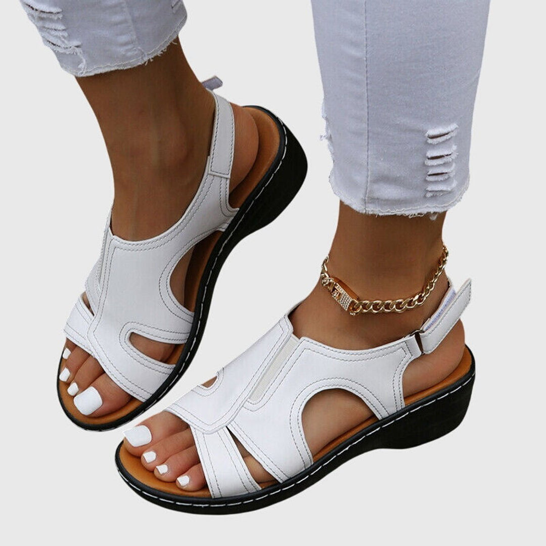 Women's Orthopedic Open-Toe Wedge Slip-On Sandals