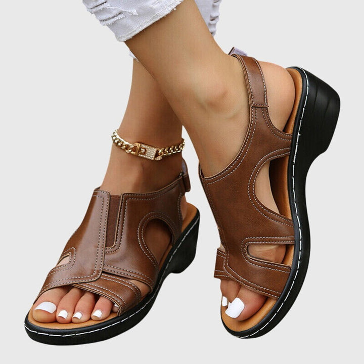 Women's Orthopedic Open-Toe Wedge Slip-On Sandals
