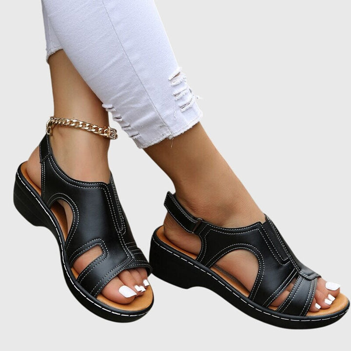 Women's Orthopedic Open-Toe Wedge Slip-On Sandals