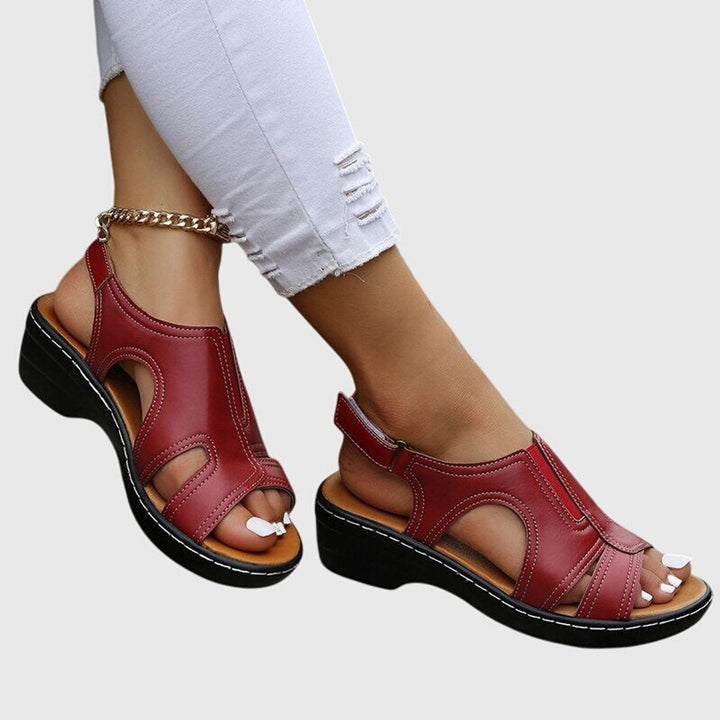 Women's Orthopedic Open-Toe Wedge Slip-On Sandals