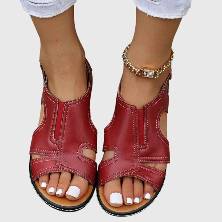 Women's Orthopedic Open-Toe Wedge Slip-On Sandals