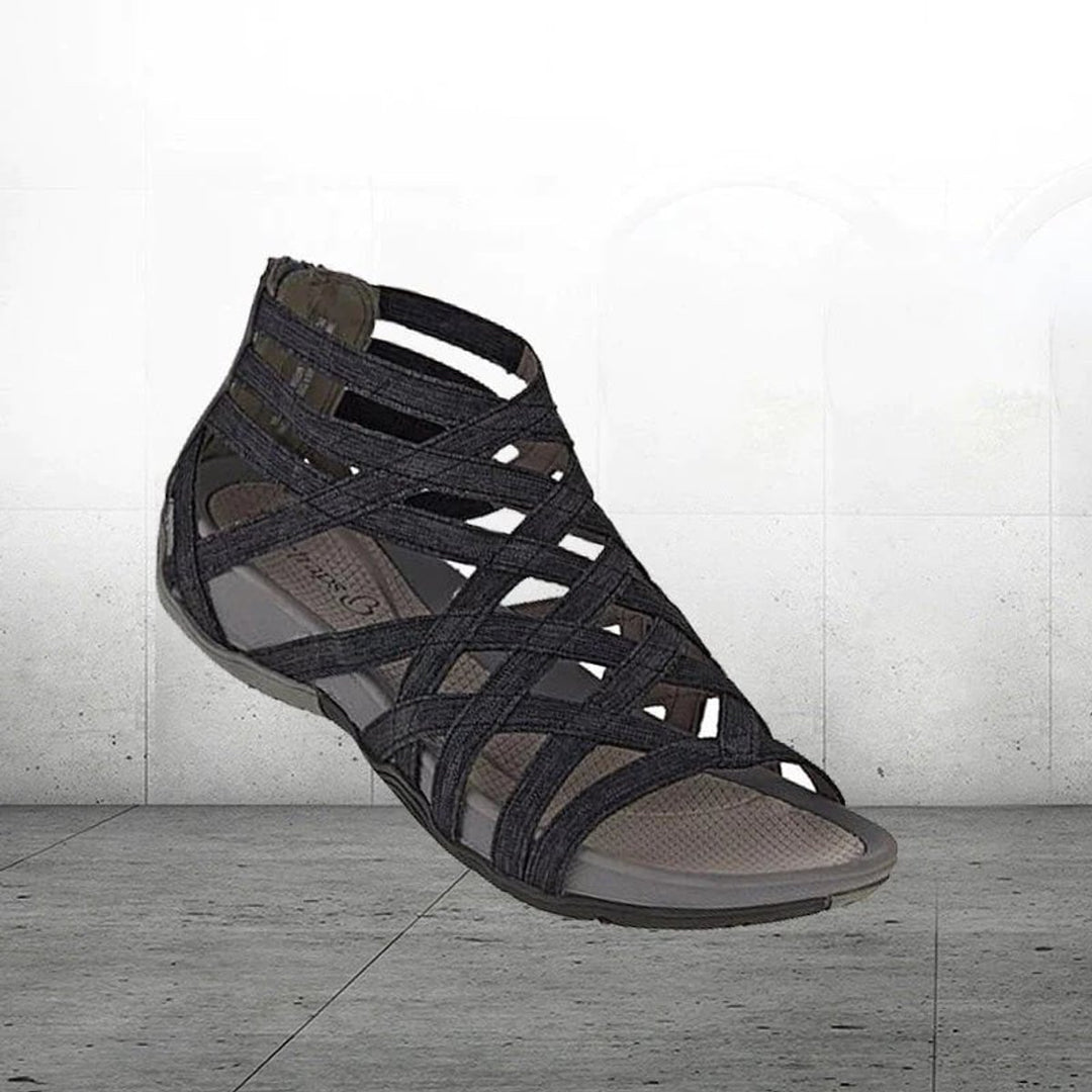 Women's Orthopedic Strappy Gladiator Arch-Support Flat Sandals