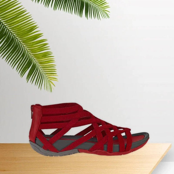 Women's Orthopedic Strappy Gladiator Arch-Support Flat Sandals
