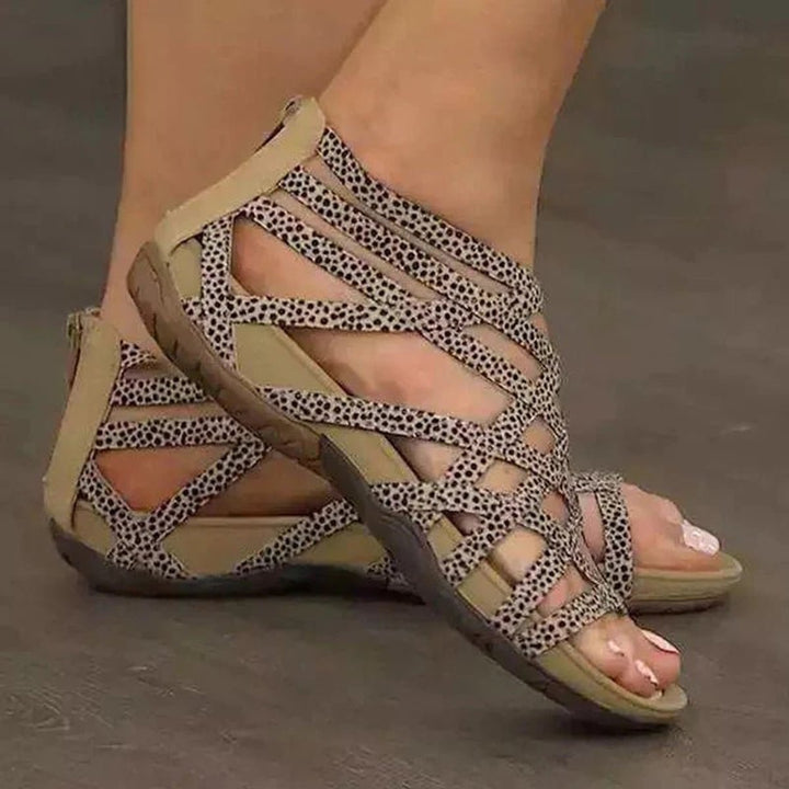 Women's Orthopedic Strappy Gladiator Arch-Support Flat Sandals
