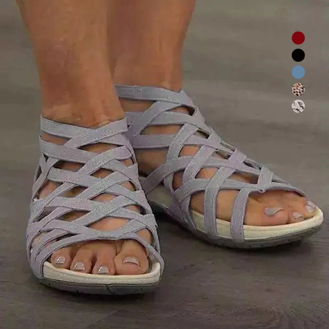 Women's Orthopedic Strappy Gladiator Arch-Support Flat Sandals