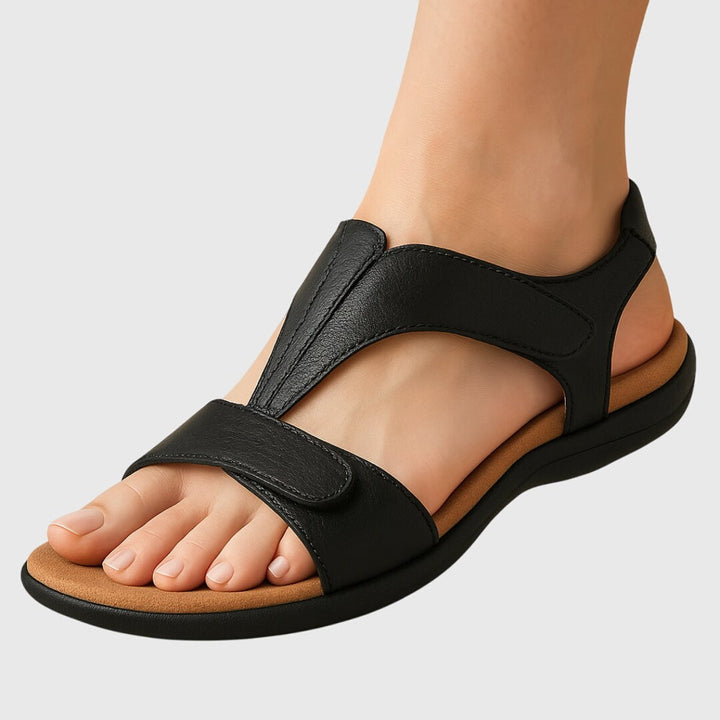 Women's Orthopedic Velcro-Strap Open-Toe Flat Sandals