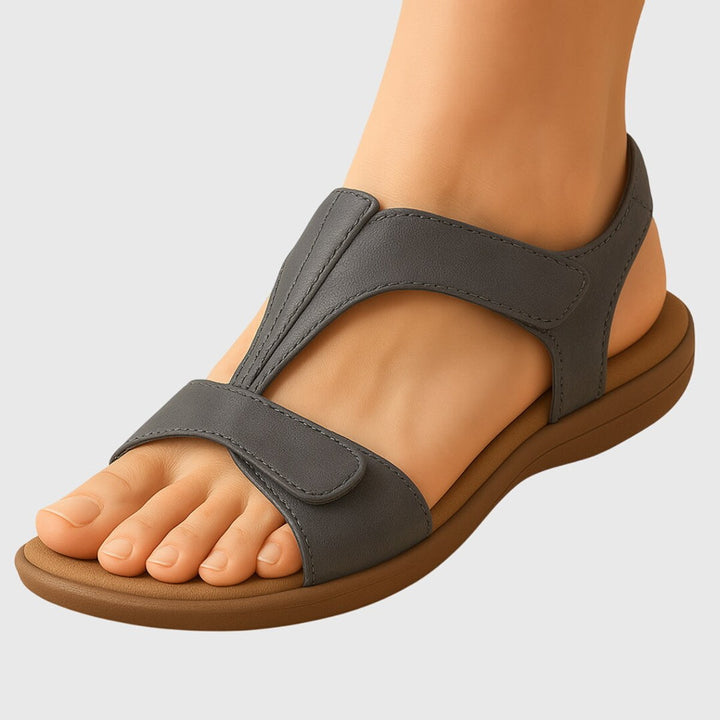 Women's Orthopedic Velcro-Strap Open-Toe Flat Sandals