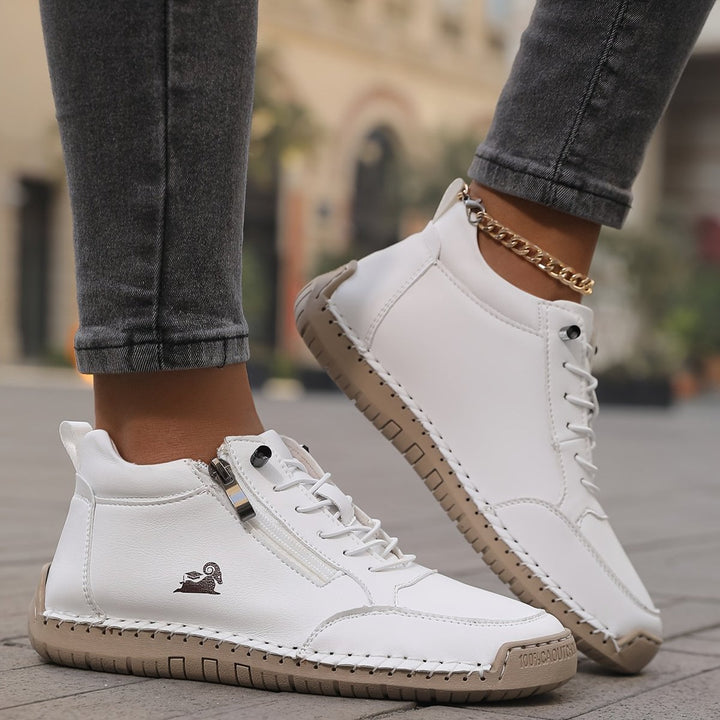 Women's Orthopedic Wide Toe-Box Lace-Up Suede Ankle Boots
