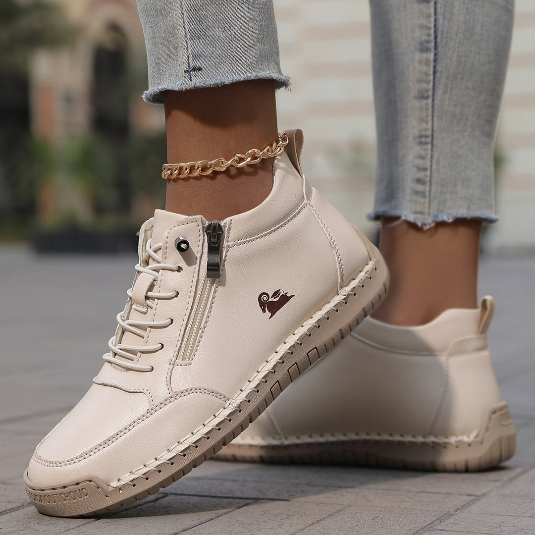 Women's Orthopedic Wide Toe-Box Lace-Up Suede Ankle Boots
