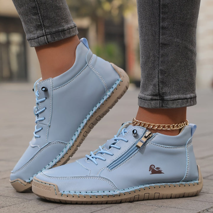 Women's Orthopedic Wide Toe-Box Lace-Up Suede Ankle Boots