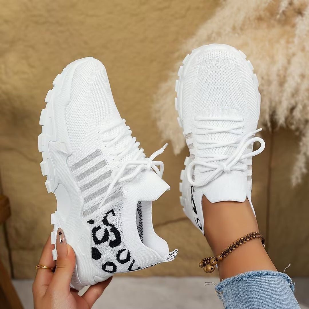 Women's Orthopedic Wide-Toe-Box Mesh Lace-Up Chunky Sneakers
