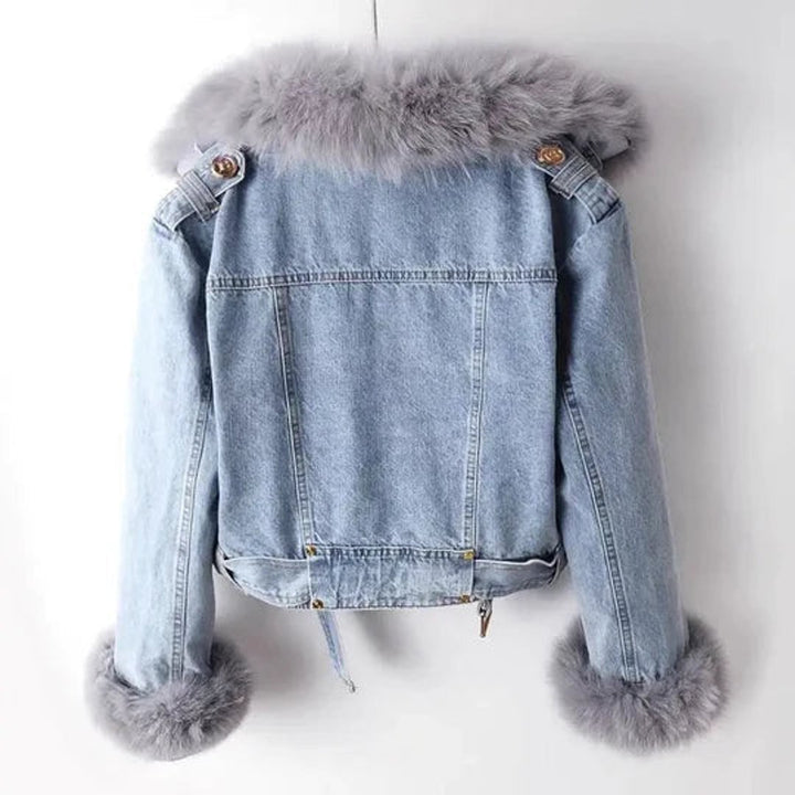 Women's Oversized Boho Embroidered Denim Jacket