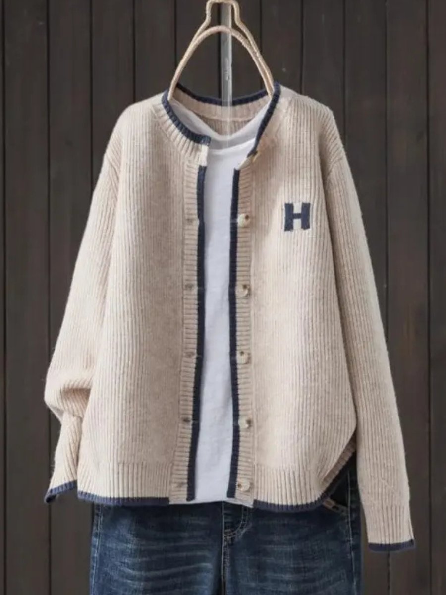 Women's Oversized Button-Front Knit Cardigan Sweater