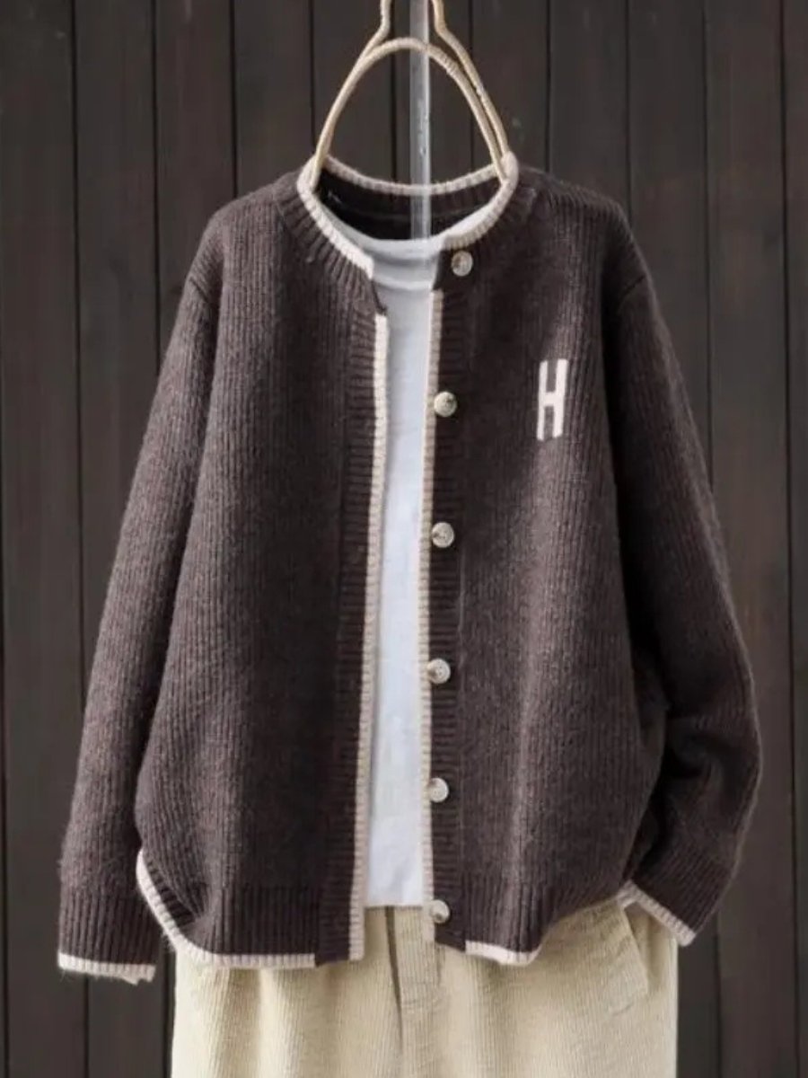 Women's Oversized Button-Front Knit Cardigan Sweater