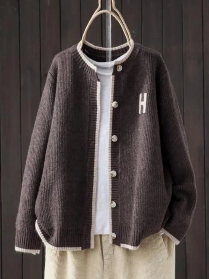 Women's Oversized Button-Front Knit Cardigan Sweater