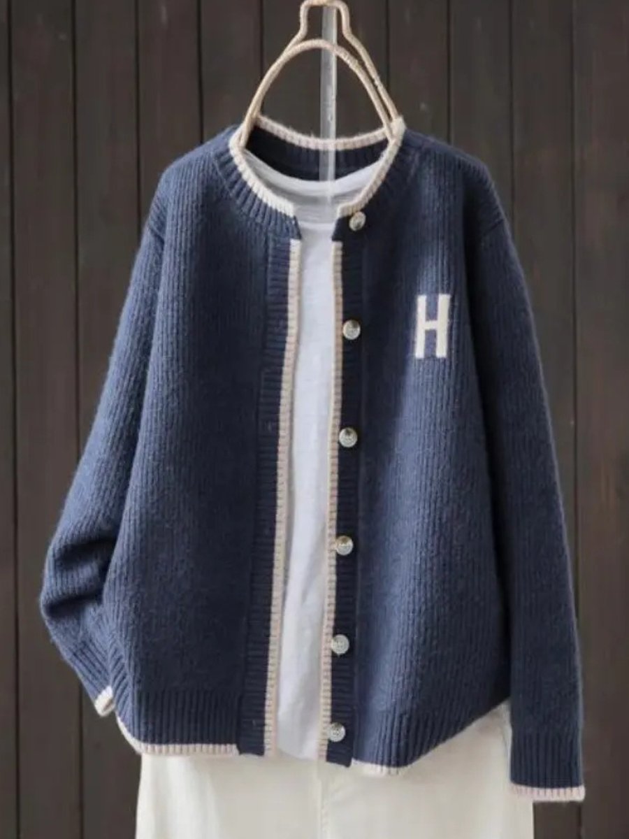 Women's Oversized Button-Front Knit Cardigan Sweater