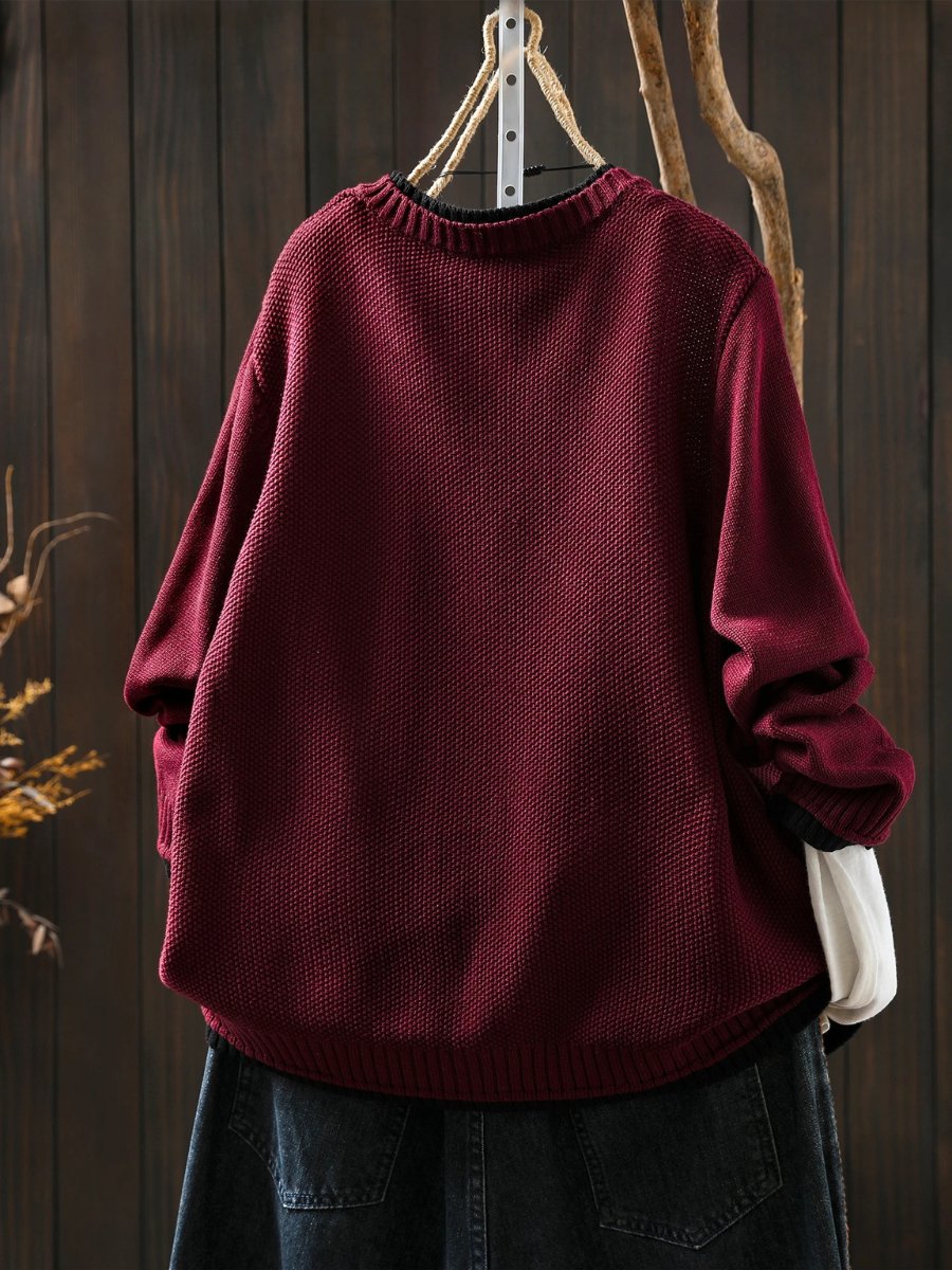 Women's Oversized Button-Front Textured Knit Cardigan