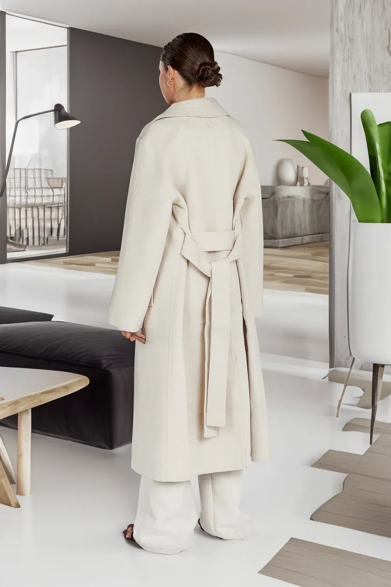 Women's Oversized Long Lapel Open-Front Trench Coat