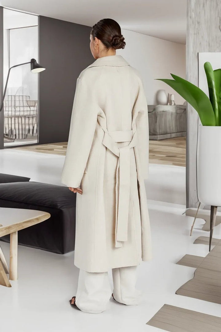 Women's Oversized Long Lapel Open-Front Trench Coat