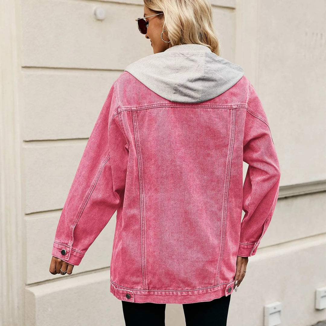 Women's Oversized Longline Button-Up Denim Jacket