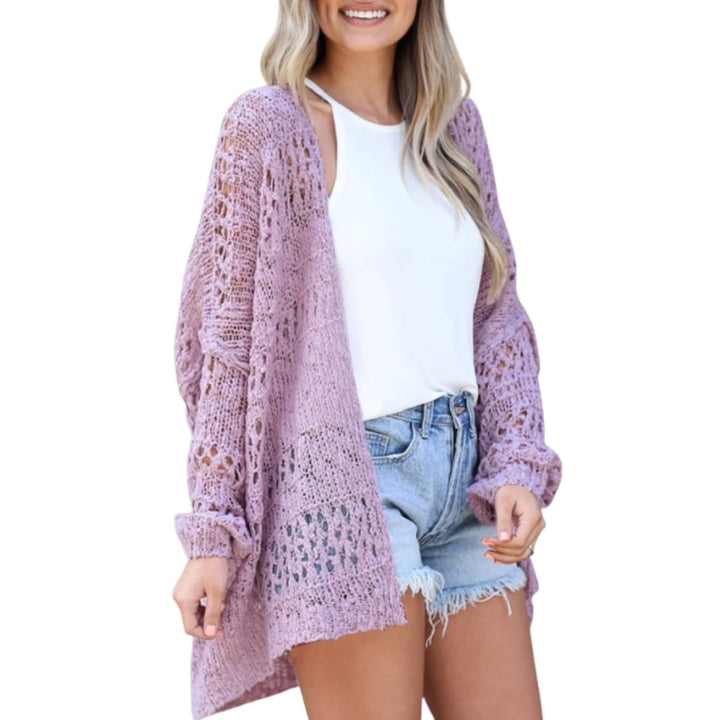 Women's Oversized Open-Knit Boho Cardigan Lightweight