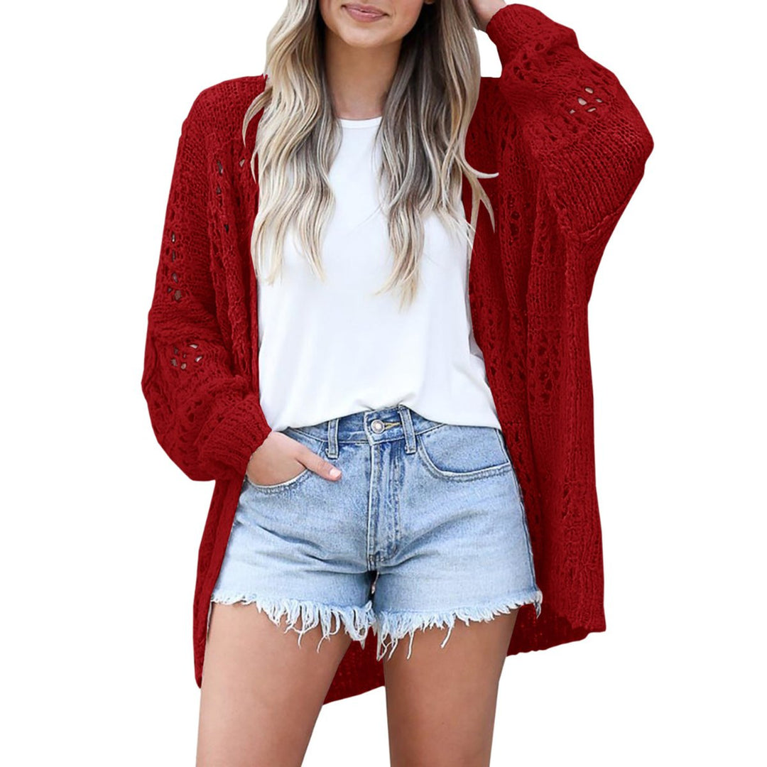 Women's Oversized Open-Knit Boho Cardigan Lightweight