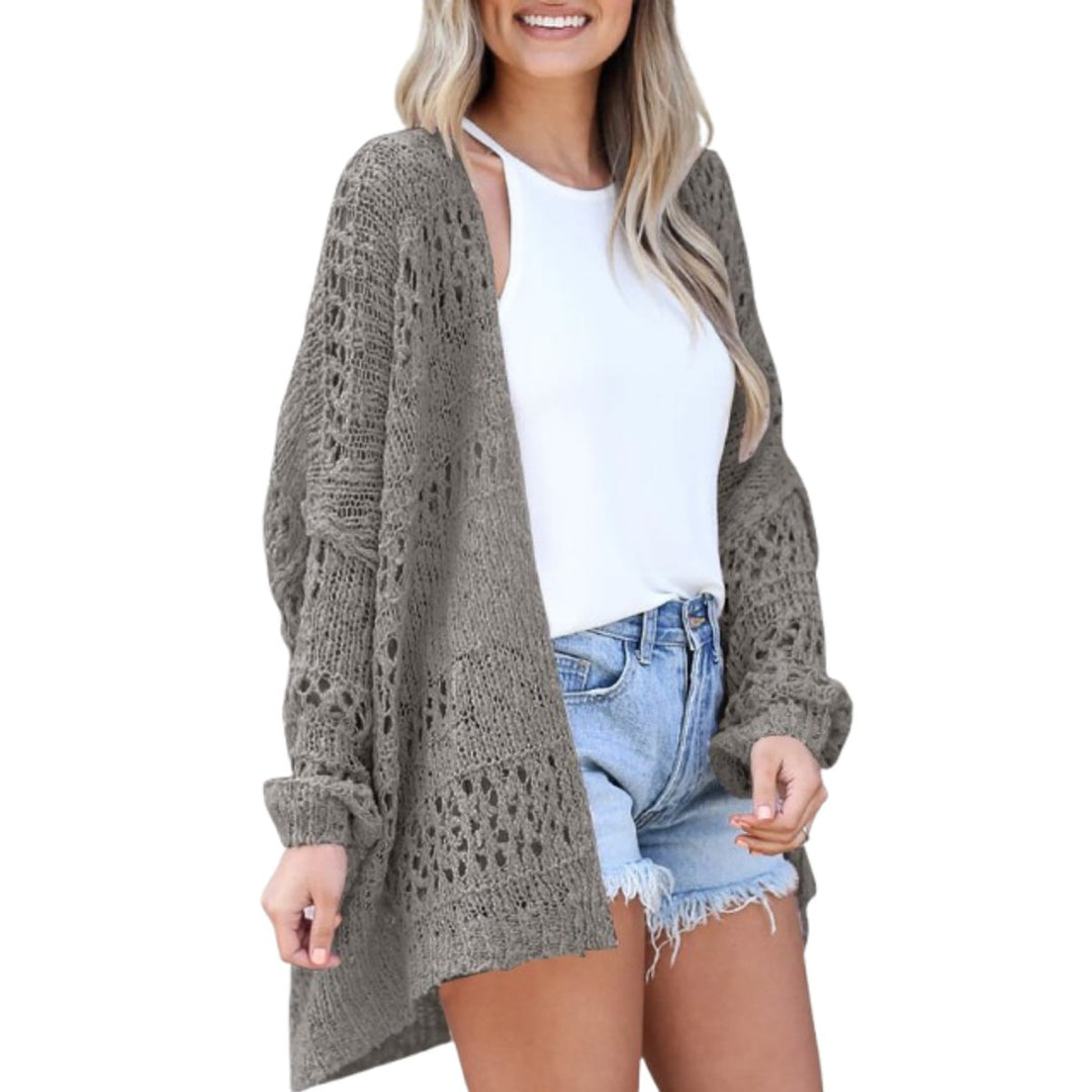 Women's Oversized Open-Knit Boho Cardigan Lightweight