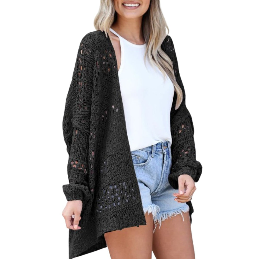 Women's Oversized Open-Knit Boho Cardigan Lightweight