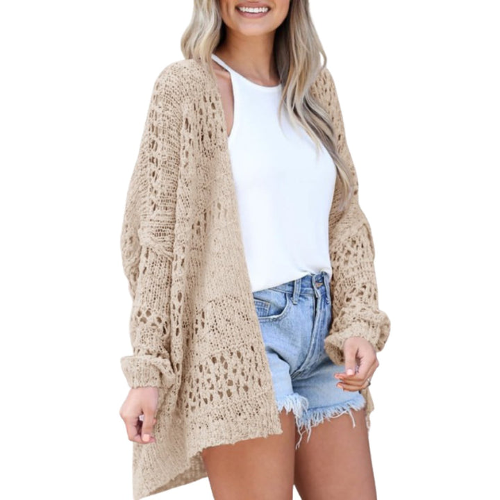 Women's Oversized Open-Knit Boho Cardigan Lightweight